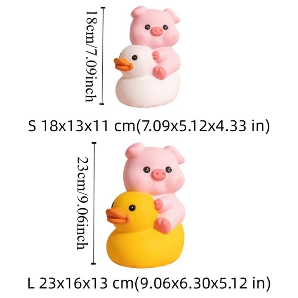 Vinyl Pig Vinyl Piggy Bank Pig Duck Riding Animal Pig Money Jar Good Luck Fall Protection Coin Saving Box Valentine's Day