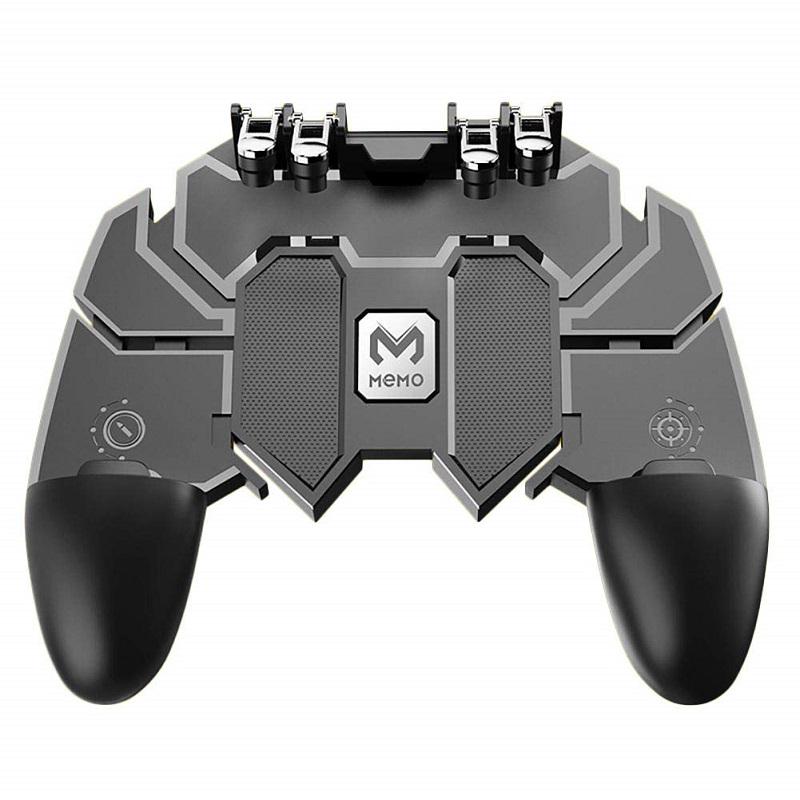 AK66 Six Fingers PUBG Game Controller Gamepad Metal Trigger Shooting Free Fire Gamepad Joystick For IOS Android Mobile Phone 5