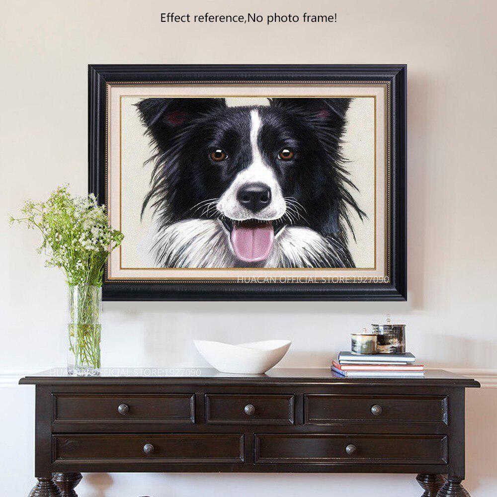 Алмазная вышивка собака Алмазная картина полная круглая мозаика животное изображение горный хрусталь