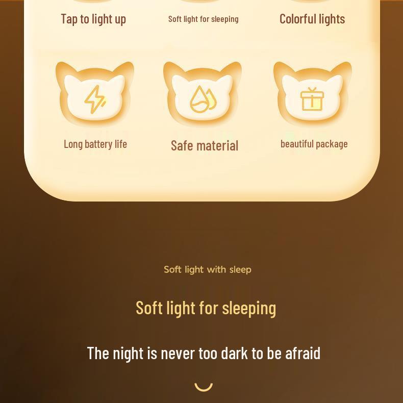 Мягкий силиконовый светодиодный прикроватный ночник: Защита глаз и помощь для сна