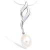 [G7671] - Silver Pendant 'Pearl Beauty' Silver-white (rhodium-plated) - 8x32 Mm