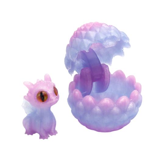 3D Printed Dragon Egg Ornament Mini Dragon Figurine Toy Desktop Dragon Egg with Miniature Dragon Inside Decoration