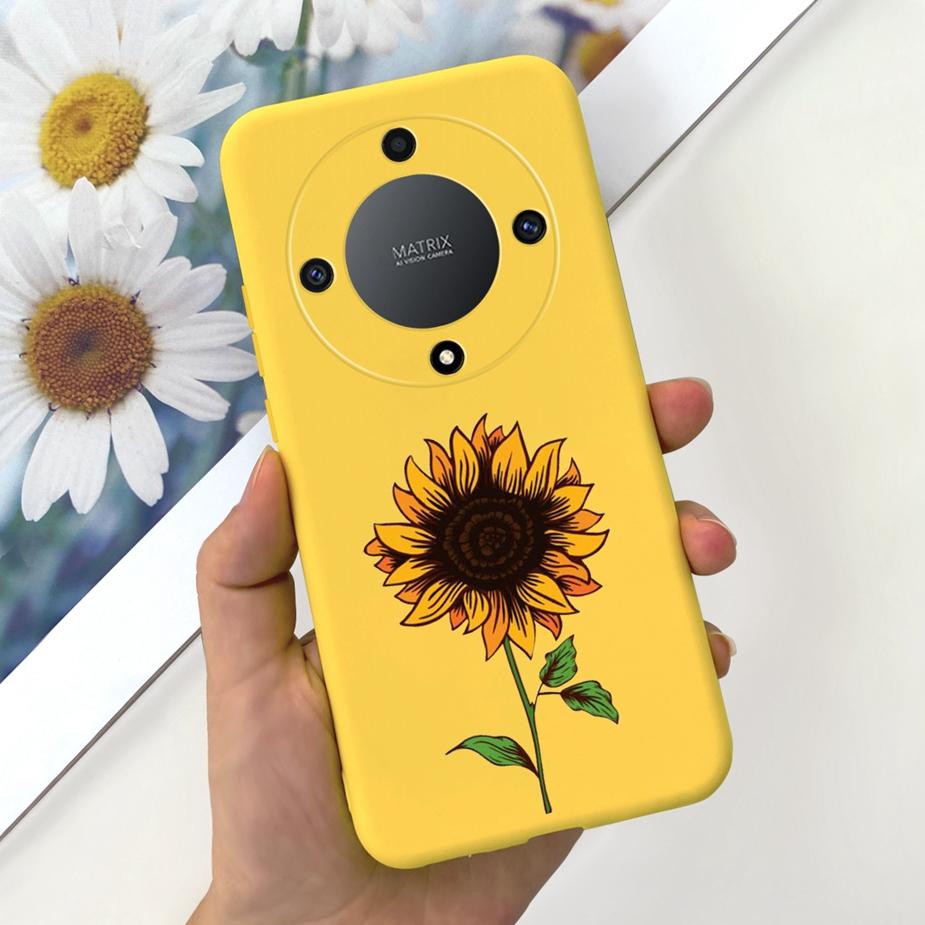 Чехол для Honor Magic6 Lite Чехол для Honor X9b Красивые Девушки Подсолнух Мягкий Силиконовый Чехол для Телефона Для Honor Magic6 Lite HonorX9b Бампер