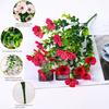 Artificial Violet Flowers All-season Faux Flower Bundle Realistic Fake Violets with Bendable Stems for Outdoors Garden Wedding Decorations