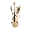 Tableware   Zinc Alloy Fruit Dessert Tasting Forks Spoon with   Base for Home Kitchen