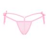 Women Mesh See Through Low Rise Tie-Side T-Back Mini G-String Thong Bikini Briefs Underwear