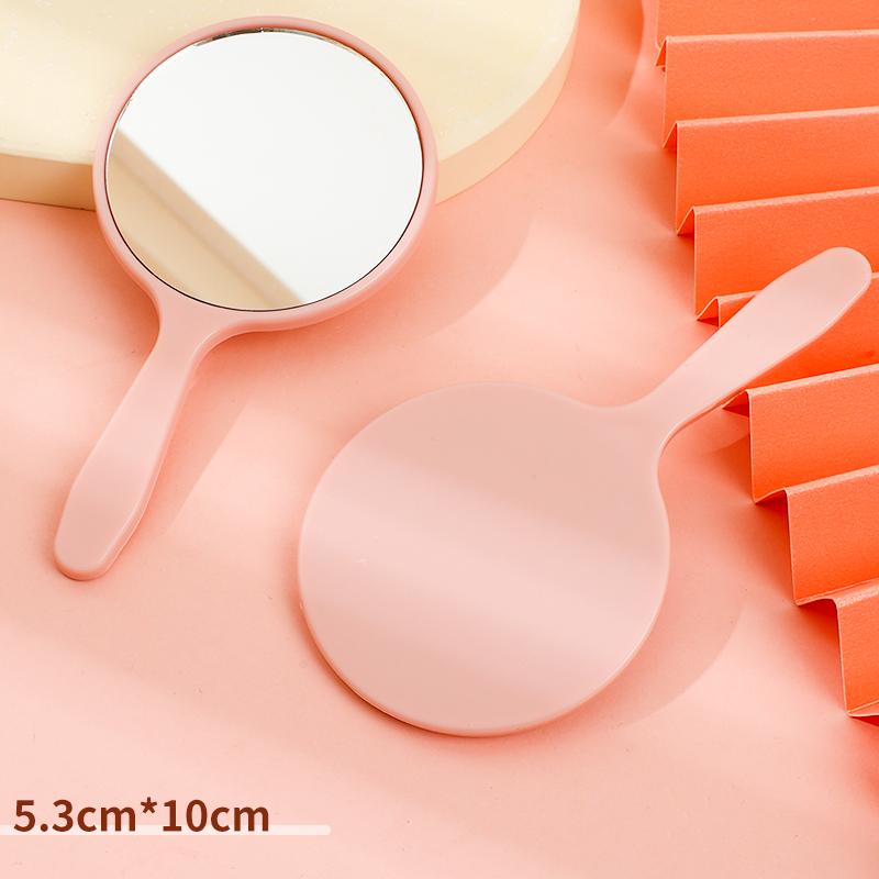 Круглое маленькое зеркало Ручное зеркало для макияжа Для женского макияжа Зеркальная поверхность высокой четкости Несколько цветов