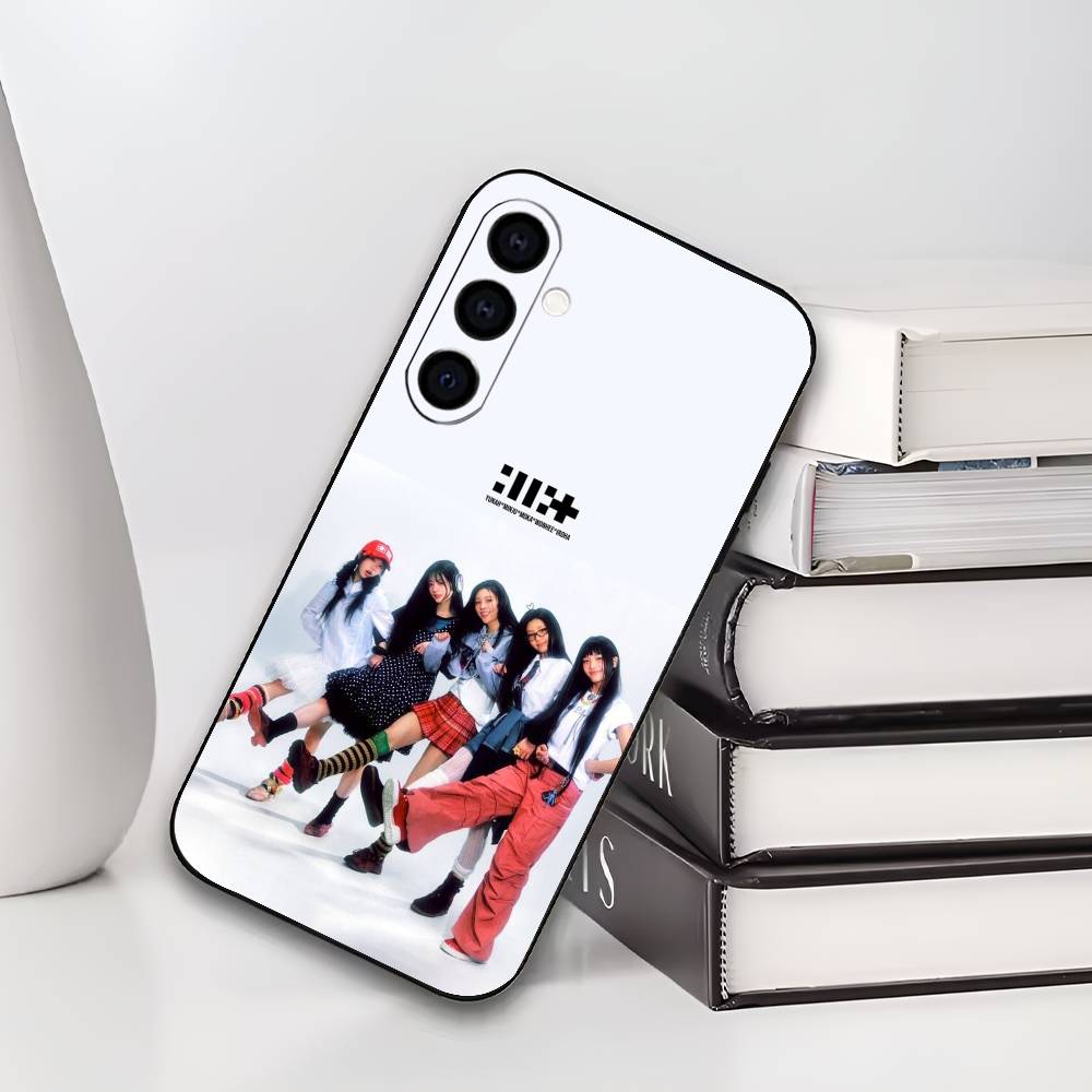 Чехол для телефона K-POP I-ILLIT для Samsung Galaxy A73, A72, A71, A70, A53, A52, A51, Мягкий силиконовый черный чехол