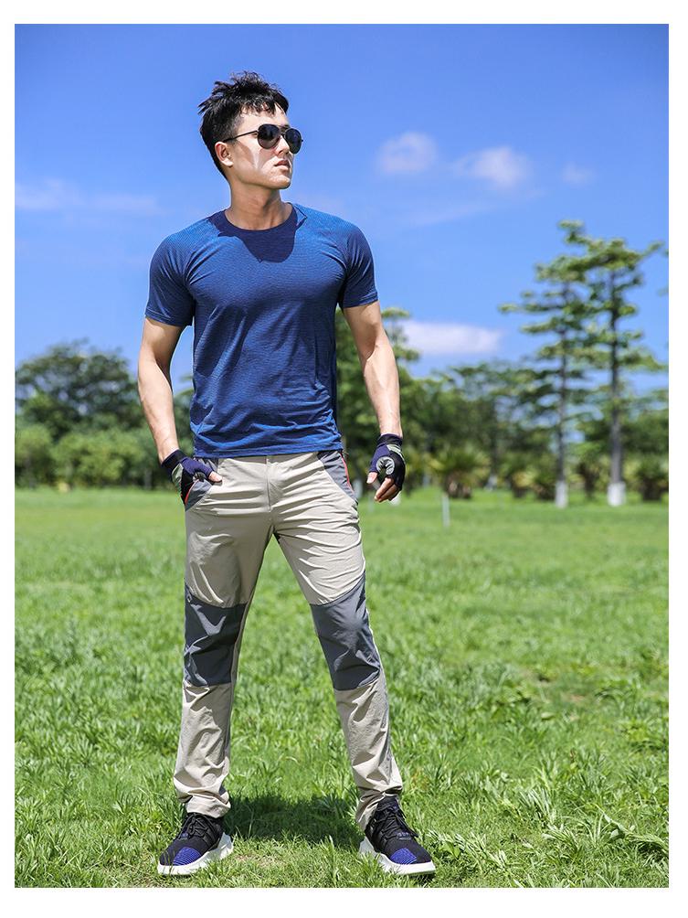 Мужские быстросохнущие ветрозащитные брюки для хайкинга - Тонкие, эластичные, дышащие, с защитой от солнца, больших размеров для занятий спортом на открытом воздухе и альпинизма.
