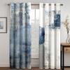 Сине-серые граффити-арт-текстура абстрактный дизайн искусство бесплатная доставка 2 шт. тонкие затемняющие оконные шторы для гостиной спальни