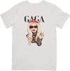 Музыкальная футболка Lady Gaga для мужчин и женщин, качественная хлопковая футболка, белая.