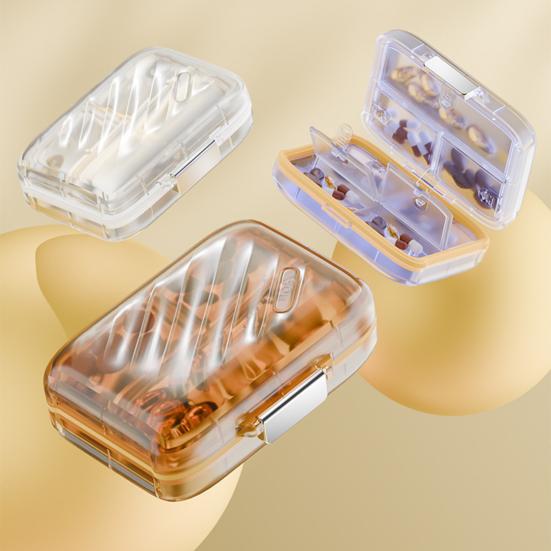 Коробка для хранения лекарств Органайзер для таблеток Большая вместимость Множество отделений Водонепроницаемый Портативный Контейнер для таблеток Дорожная таблетница
