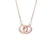 Ожерелье с двойным кругом из розового золота, украшение, подвеска, аксессуары, ключичная цепочка, цепочка Power