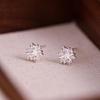 s999 sterling silver snowflake ear studs 1764, Серьги-гвоздики из стерлингового серебра 999 пробы в виде снежинок 1764