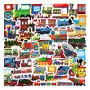 60 New Train Cartoon Train Graffiti Stickers Suitcase Water Cup Notebook Children's Stickers