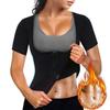 Горячие неопреновые костюмы для сауны для женщин, тренировочный жилет для тренировки талии, рубашки для тренировки тела, термокуртка, корректирующее белье, майки, футболка для фитнеса