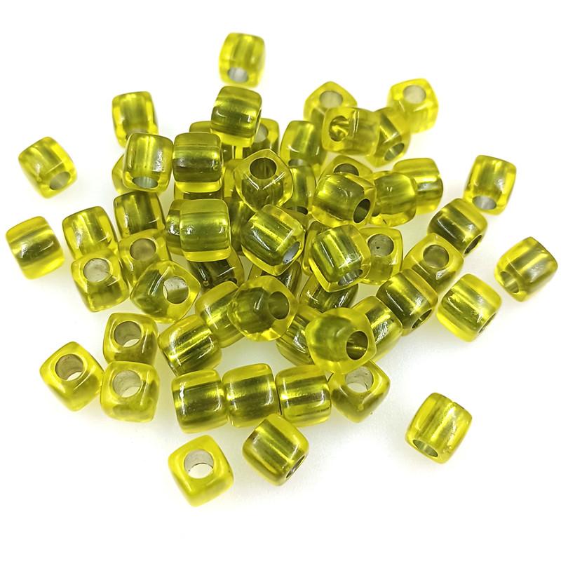 20pcs 8mm Fashion Acrylic Transparent Round Corner Cube Beads for Necklace Bracelet Making DIY Jewelry Accessories