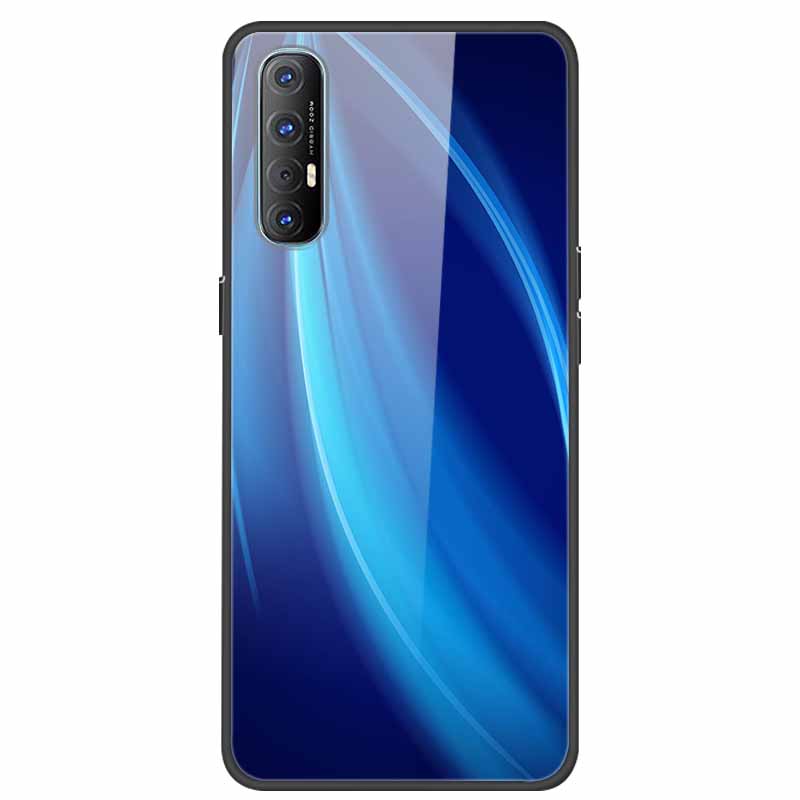 Чехол для телефона Oppo Reno3 Pro 5G Reno 3 Pro Мягкий бампер Закаленное стекло Жесткая задняя крышка Чехлы Для Oppo Reno 3Pro Чехол 6.5" Fundas