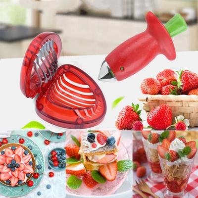 Кухонные инструменты для фруктов, нарезка для клубники, нарезка сердцевины для клубники, очиститель для клубники, средство для удаления стеблей, креативная нарезка для дыни и фруктов