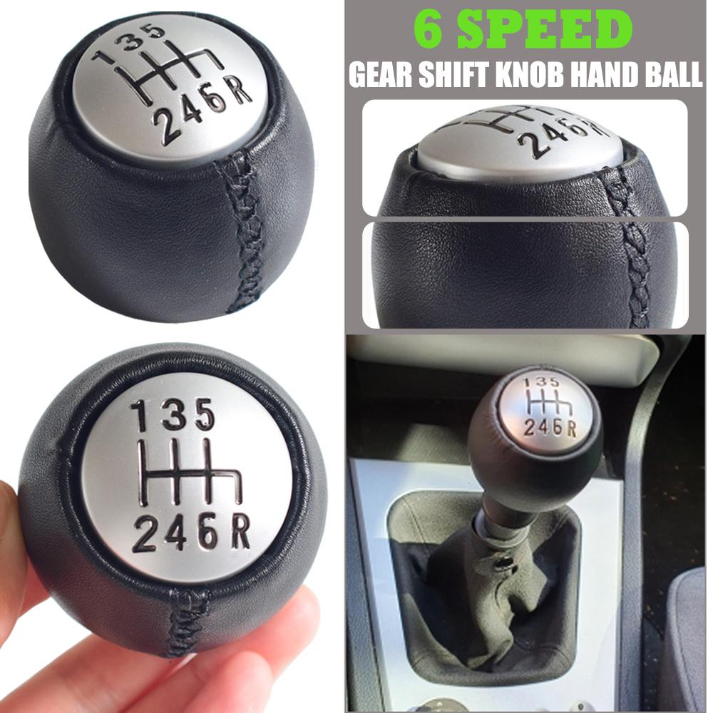Manual 6 Speed Real Leather Car Gear Shift Stick Knob Lever Shifter HandBall For Alfa Romeo 166 3.2 V6 for Alfa Romeo GT 147