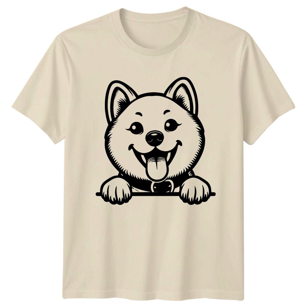 Happy Dog Face Shiba Inu Dogs Animals Unisexs TShirt Unisexs Tee Graphic Unisex Top