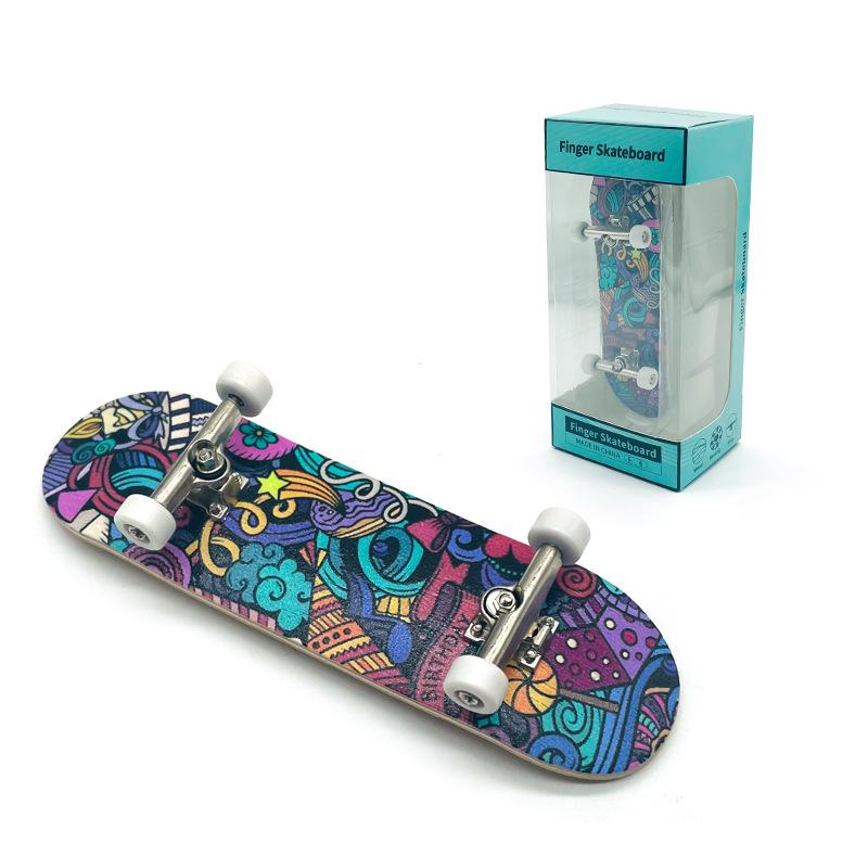 Boys Mini Finger Skateboard Fingerboard Novelty Toys Hobbies Anti stress Sensory Puzzle Toys Childrens Fun Gifts H12
