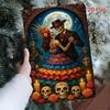 Металлическое Настенное Искусство Скелет Muertos Винтажный Декор Бара Паба