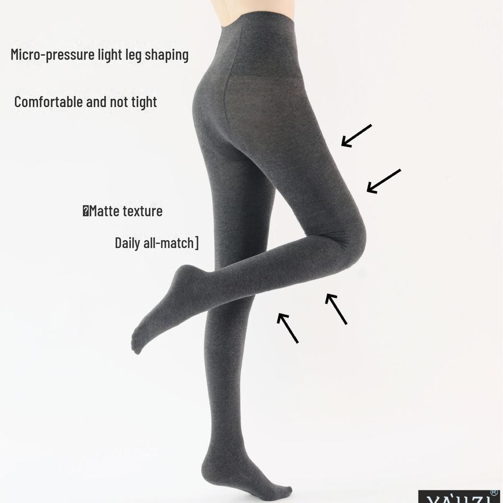 «Женские утягивающие леггинсы из хлопка с высокой талией — серые, универсальные для весны и осени»