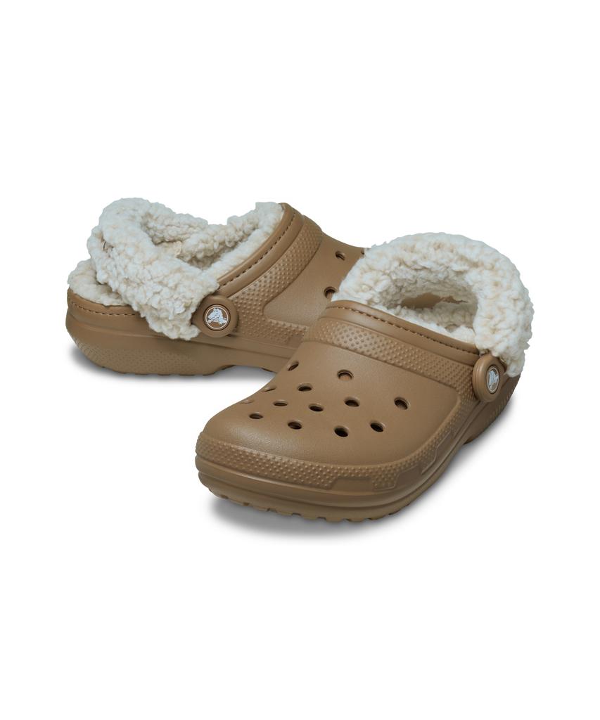 Классические клоги Crocs на флисовой подкладке (Флисовый ремешок) - Сепия / 211396-2Ey