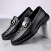 Мужские туфли из натуральной кожи с узором под крокодила, повседневные, для торжественного случая, на плоской подошве, нескользящие, мягкие, мужские туфли для вождения, мокасины