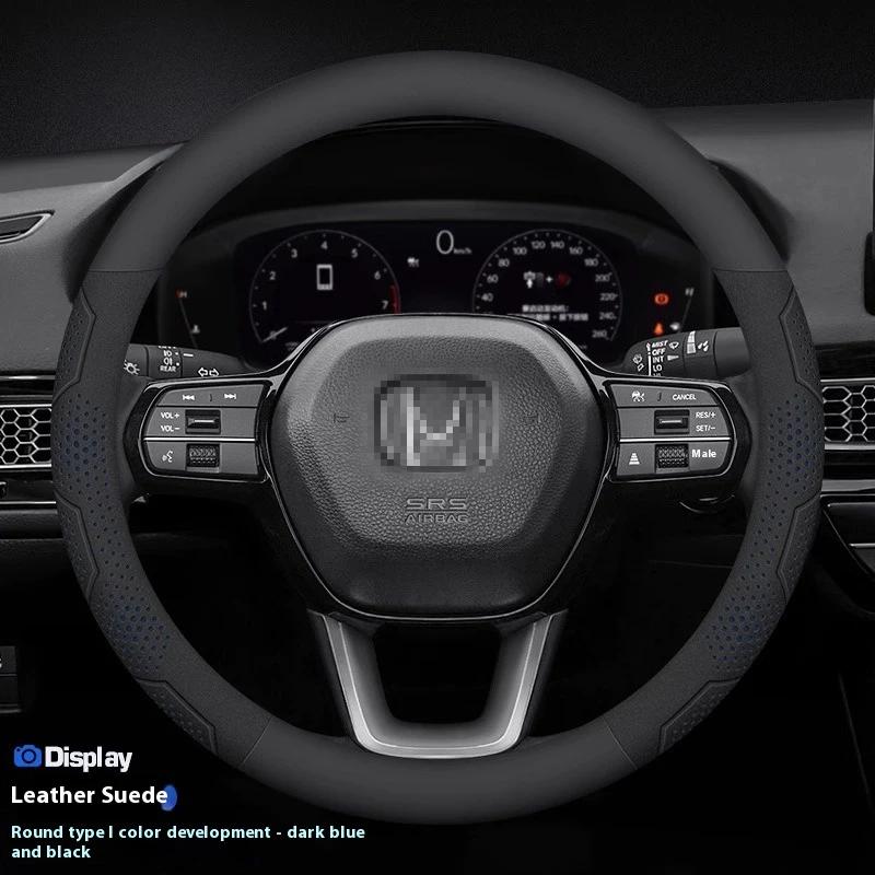 For Honda TYPE R Accord Civic HRV CRV CITY Jazz Pilot Odyssey Spirior FIT Carbon fiber Car Steering Wheel Cover Auto Accessories XA6