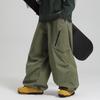 New Unisex Windproof Waterproof Ski Pants - Warm, Solid Color, Loose Fit for Outdoor Snowboarding