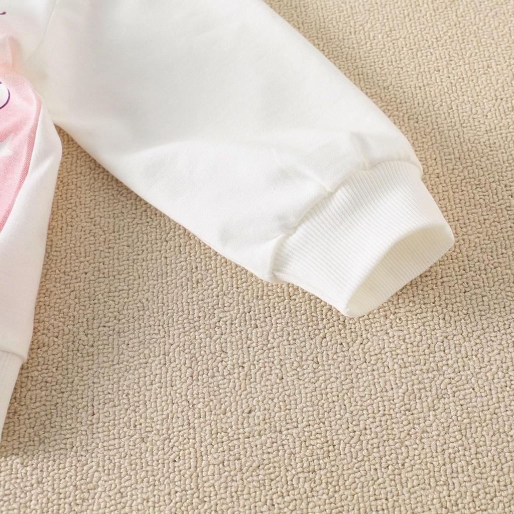 Hibobi Весенний комплект из 2 предметов для девочек, костюм-толстовка с капюшоном и узором единорога, модный спортивный костюм-толстовка, брюки, костюм для детей 4-9 лет