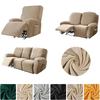 1/2/3 Seater Soft Velvet Recliner Sofa Cover Relax Armchair Slipcover All-inclusive Solid Color Couch Coushion for Living Room