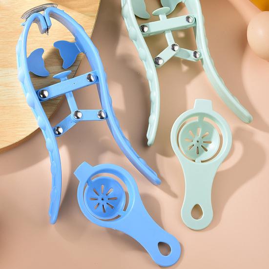 2 шт./компл., весенний дизайн, ручной открывалка для яиц, эргономичная ручка, сепаратор для желтка и белка, кухонные инструменты
