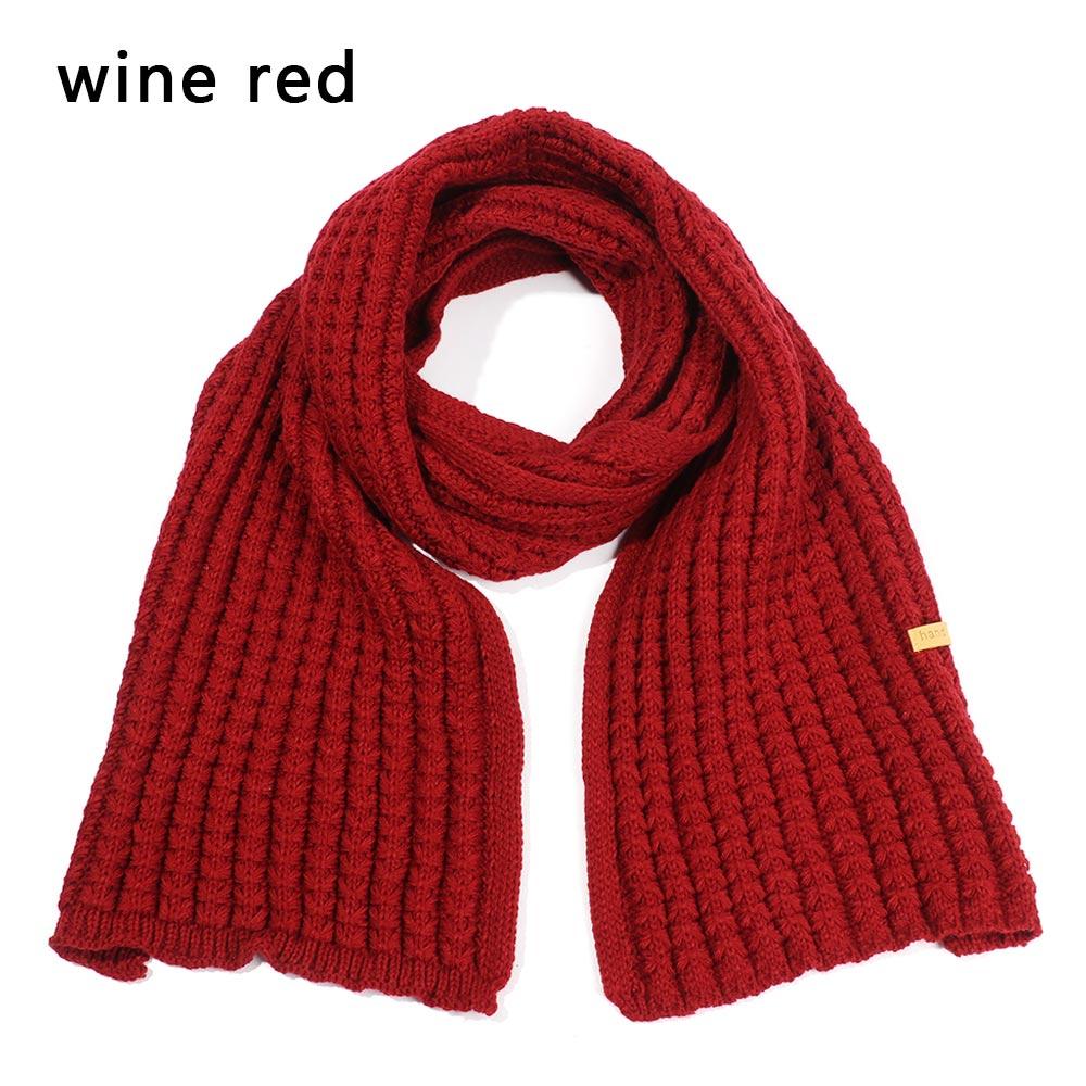 Fashion Outdoor Winter Warm Long Scarves Knitted Scarf Solid Color Vintage