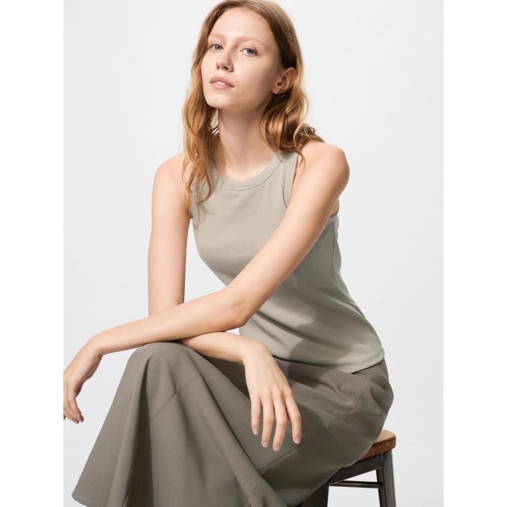 Uniqlo Япония Топ-бра в рубчик с американской проймой