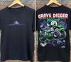 90-е Grave Digger Монстр-трак Базовый черный 2-сторонний Ретро Футболка Унисекс Футболка