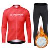 Winter Fleece Riding Bicycle Jerseys Cycling Clothing Set Keep Warm Men Long Sleeve Bicycle Clothes Suit
