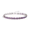 Light Luxury Silver Tennis Bracelet for Women Sisters Natural Amethyst February Birthstone Fashion Jewelry Love Gift