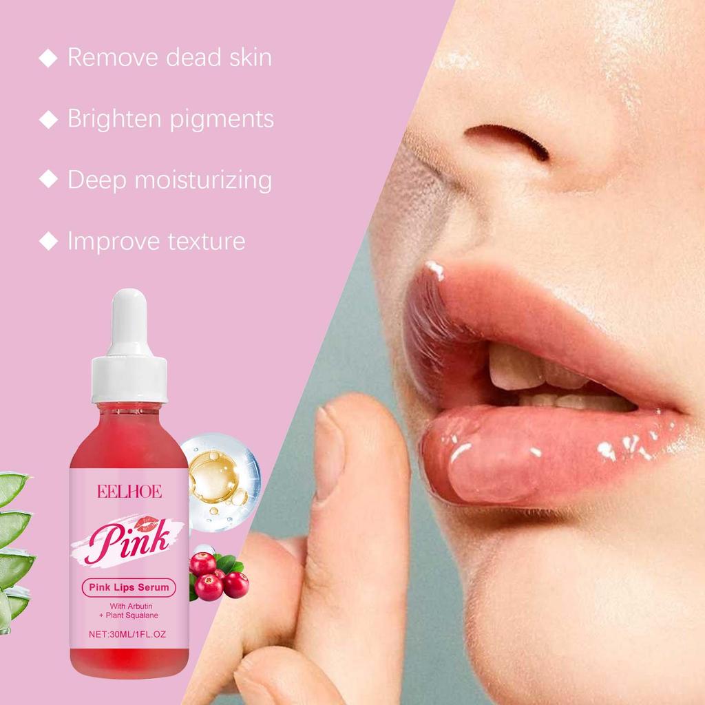 EELHOE Pink Lip Care Serum – Daily Hydration & Fine Line Fading for Lips