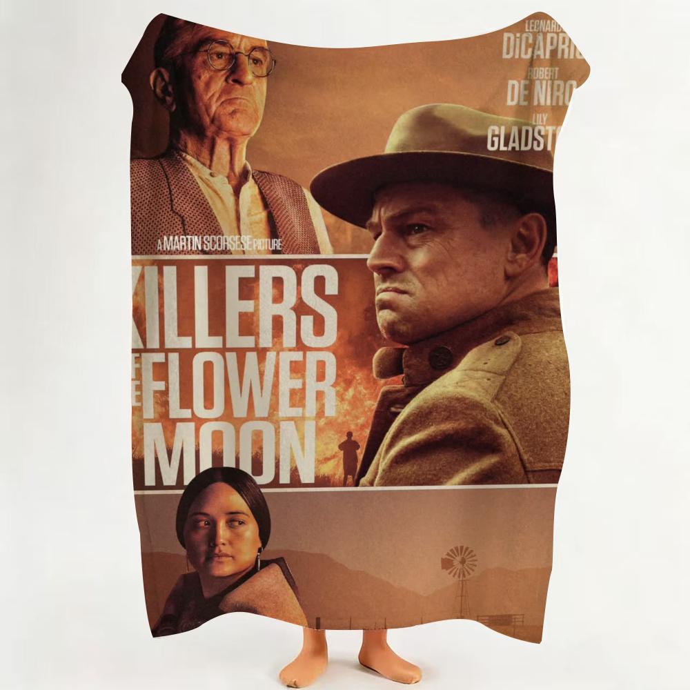 Movie K Killers o of t the F Flower M Moon Throw Flannel Throw Blanket Suitable for Sofa Living Room Bedroom