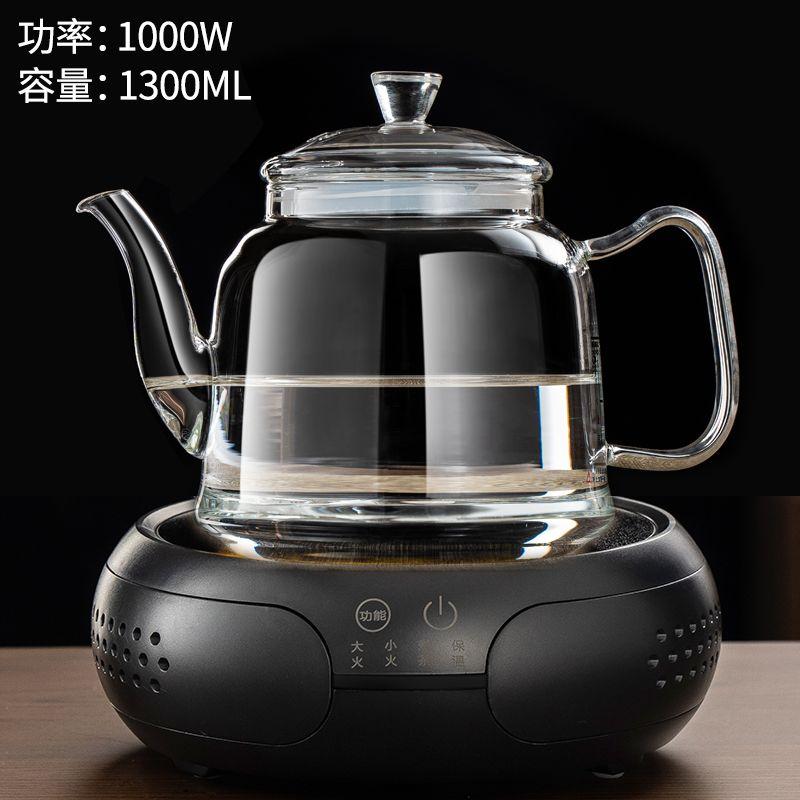 Стеклянный чайник для электрической гончарной печи 220 В, бытовая, высокотемпературная стойкость и взрывозащищенность, прозрачные отдельные кастрюли