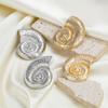Summer Vacation Beach Wind Conch Earrings Alloy Stud Earrings Women'S Exaggerated Metal Jewelry