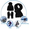 Yousheng 3Pcs/Set Women Hat Scarf Gloves Set Plush Ball Decor Brimless Hat Long Scarf Touch Screen Gloves Set Winter Accessories
