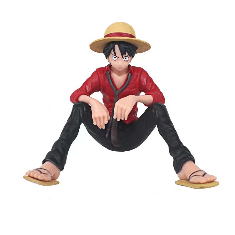 Аниме Фигурка One Piece Луффи Сидячая Поза Экшн-фигурка ПВХ Модель Коллекция Статуэтка Фигурка Кукла Игрушка В Подарок на День Рождения