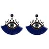 Devil's Eye Drip Oil Alloy Earrings: Trendsetting European & American Street Style