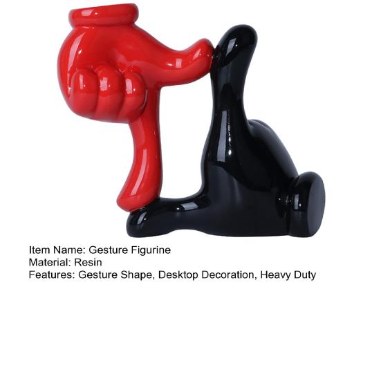 Фигурка жеста Современная двойная рука палец смоляная статуя скульптура для дома и офиса