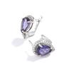 Bolaijewelry Потрясающие серьги с натуральной иолитовой серебряной застежкой для женщин и сестер, ювелирные украшения на день рождения и вечеринку, подарок