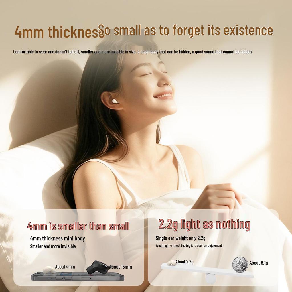 Мини-стакан Беспроводные Bluetooth-наушники: Подходит для сна, Высококачественный звук, Длительное время работы от батареи, Конструкция со снижением шума